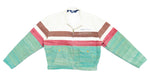 Ralph Lauren (Polo) - Green with White Denim Jacket 1990s Large Vintage Retro