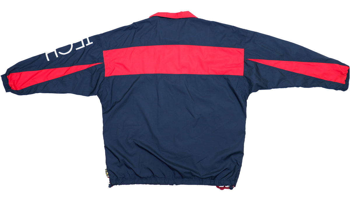 FILA - Navy and Red Spell Out Jacket 1990s XX-Large