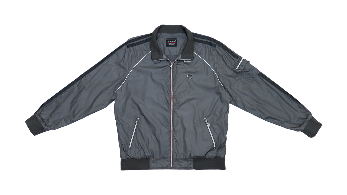 FUBU - Black Big Spell-Out Jacket 1990s Large Vintage Retro