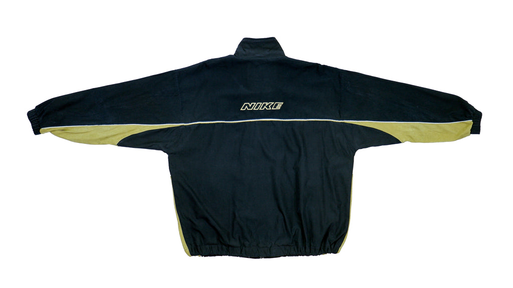 Nike - Black & Gold Premier Windbreaker 1990s Large Vintage Retro