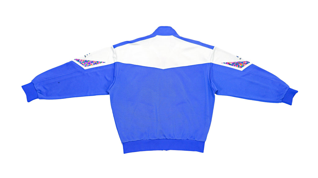 Champion - Blue Crazy Patterned Track Jacket 1990s Medium Vintage Retro