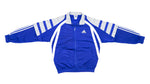 Adidas - Blue & Grey Tear-Away Track Jacket 1990s Small