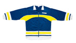 Reebok - Blue & Yellow with White Back Logo Track Jacket 1990s Large Vintage Retro 
