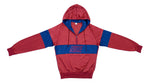 Nike - Red 1/4 Zip Hooded Pullover Track Jacket 1990s Medium Vintage Retro 