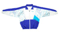 Reebok - Blue Two-Tone Patterned Windbreaker 1980s Large Vintage Retro