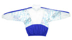 Reebok - Blue Two-Tone Patterned Windbreaker 1980s Large Vintage Retro
