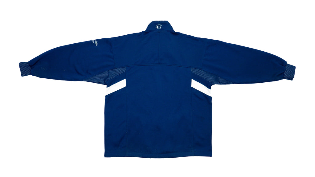 Champion - Dark Blue Track Jacket 1990s Large Vintage Retro