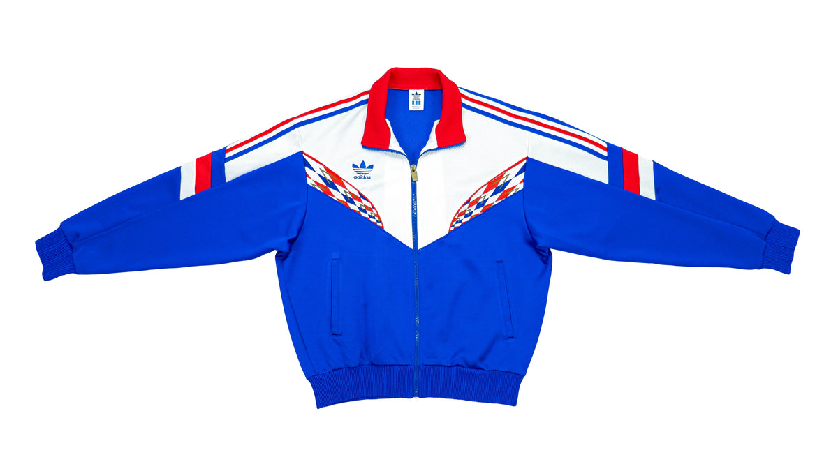 Adidas - Red, White & Blue Track Jacket 1990s Medium Vintage Retro