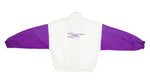 Reebok - White & Purple Windbreaker 1990s Medium