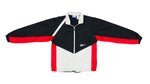 Reebok - B&W with Red Track Jacket 1990s Large