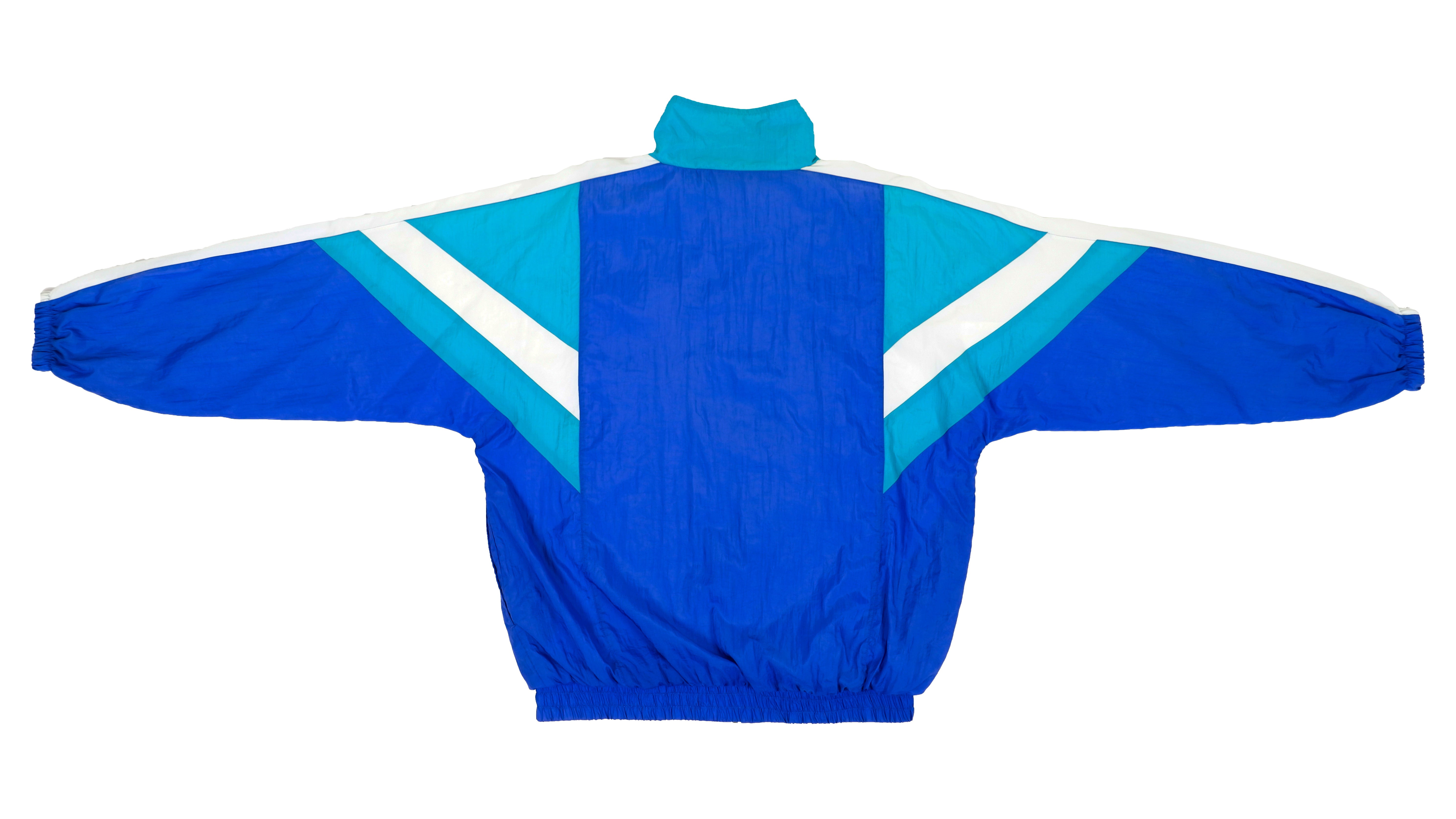 Adult Windbreakers Two Color Vintage Team USA - Two Tone Blue and White Olympic Windbreaker 1990s ...