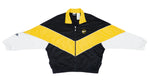 Nike - B&W and Yellow Warm-Up Jacket 1990s Medium