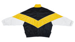 Retro Vintage Nike Basketball - B&W and Yellow Track Jacket 1990s Medium