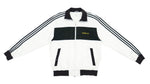 Adidas - Black & White Green Collection Windbreaker 1990s Medium