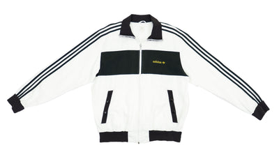 Adidas - Black & White Green Collection Windbreaker 1990s Medium