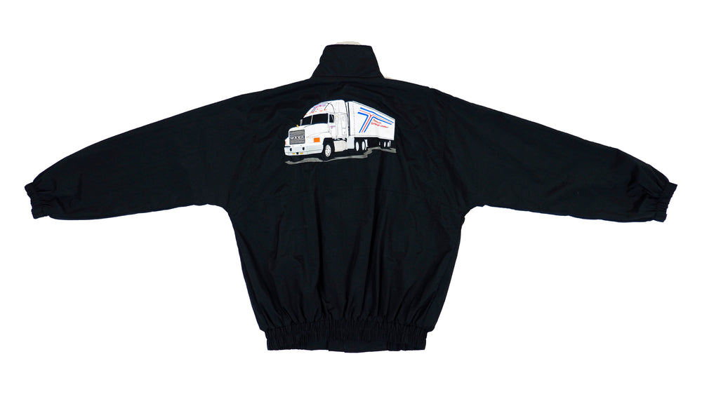 Vintage (Mack Truck) - Black Big Logo Racing Jacket 1990s Large Vintage Retro