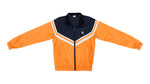 FILA - Navy and Orange Colorblock Track Jacket 1990s Medium