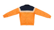 FILA - Navy and Orange Colorblock Track Jacket 1990s Medium
