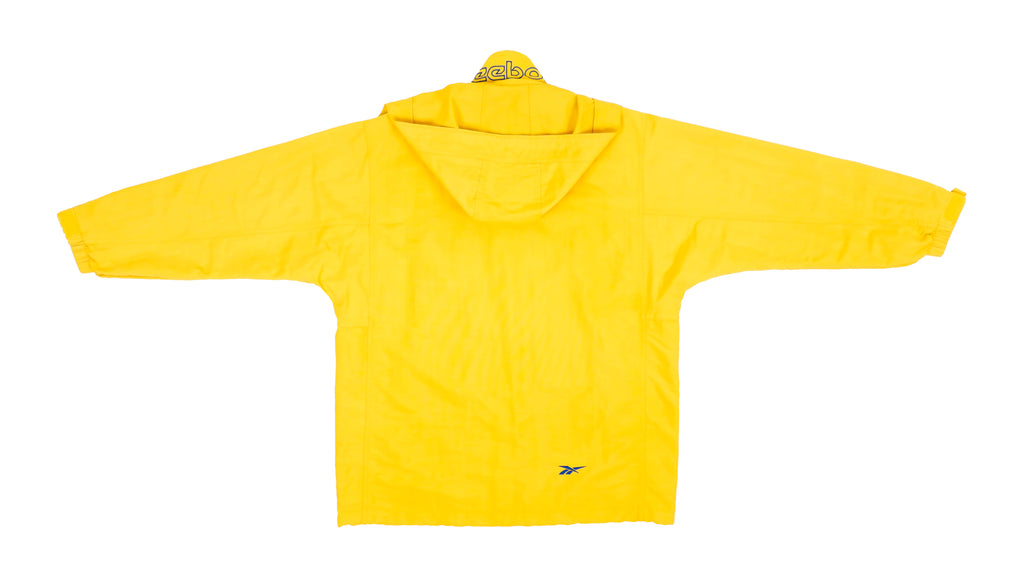 Reebok - Yellow Rain Jacket 1990s Large