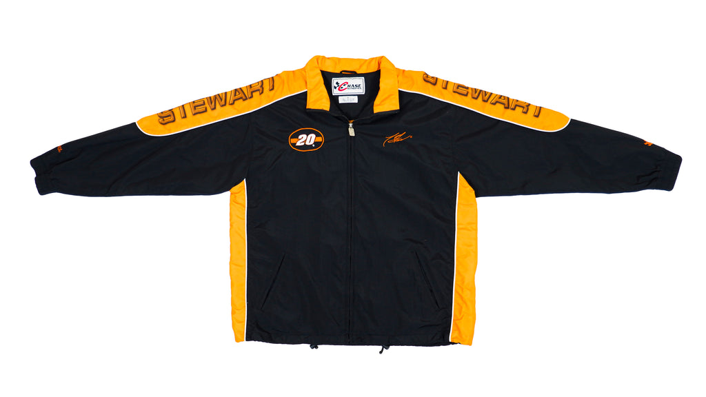 NASCAR (Chase) - Black & Orange Tony Stewart #20 Jacket 2000s X-Large Vintage Retro
