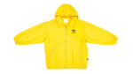 Adidas - Yellow Spell-Out Hooded Jacket 1990s Large Vintage Retro