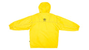 Adidas - Yellow Spell-Out Hooded Jacket 1990s Large Vintage Retro
