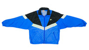 Vintage Retro Nike - Blue, Black & White Grey Tag Windbreaker 1980s Large