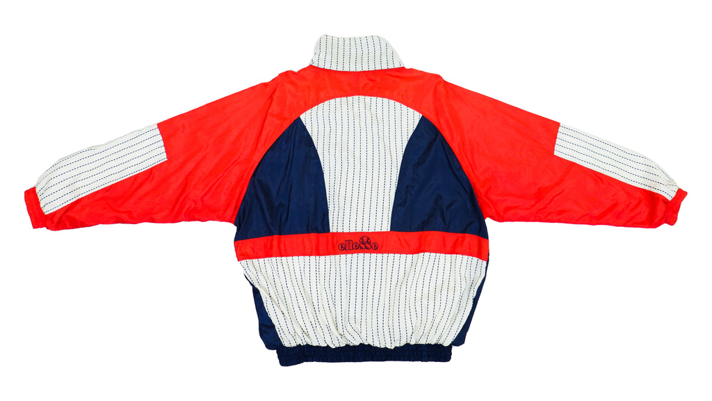 Ellesse - Colorblock White, Blue & Red Logo Jacket 1990s Large Vintage Retro