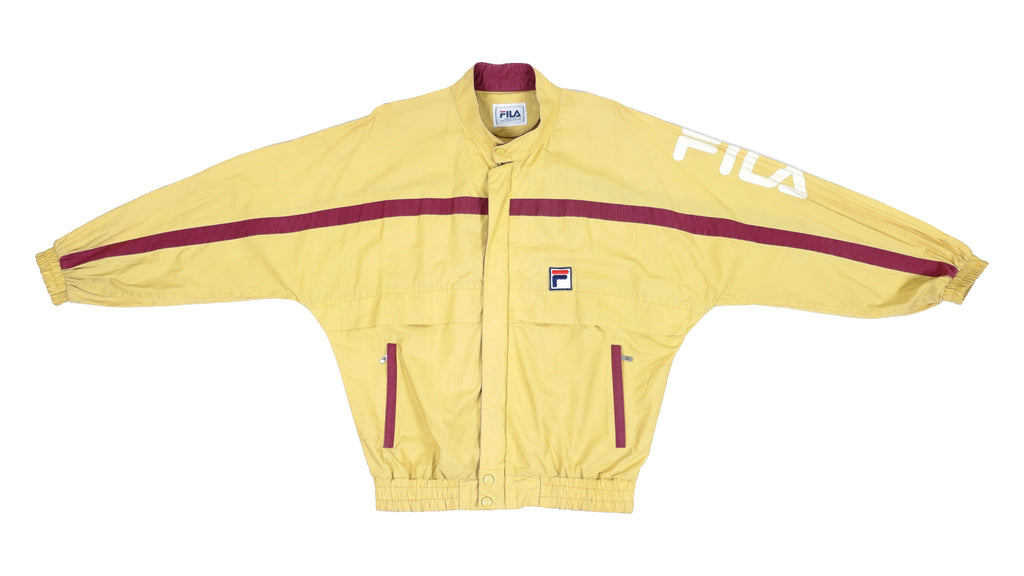 FILA - Yellow Maglificio Biellese Harrington-Style Jacket 1990s Large