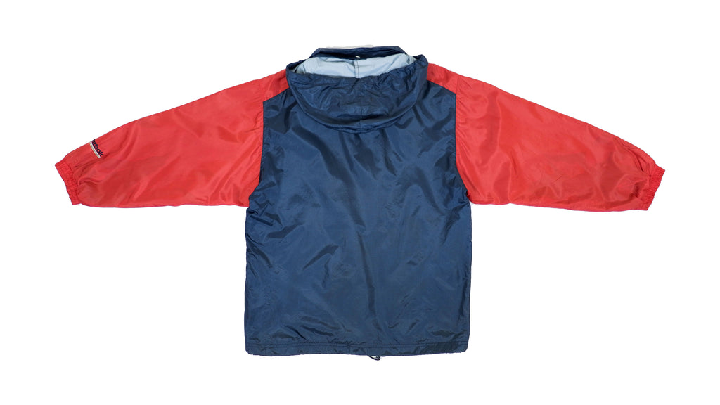 Reebok - Athletic Department Blue & Red 1/4 Zip Pullover 1990s Youth-Medium