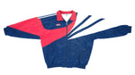 Adidas - Blue with Red Spell-Out Windbreaker 1990s Large