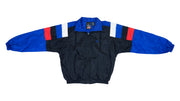 Retro Vintage Team USA Black and Blue Olympic Windbreaker Jacket 1990s Large