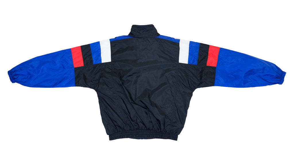Retro Vintage Team USA Black and Blue Olympic Windbreaker Jacket 1990s Large