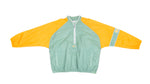 Retro Vintage Nike - Yellow and Green Two Tone 1/2 Zip Pullover Jacket 1990s X-Large