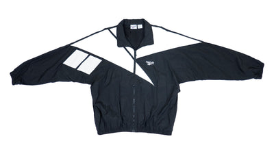 Reebok - B&W Shawn Kemp Kamikaze Style Warm-up Windbreaker 1990s XX-Large