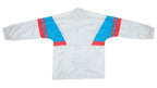 Adidas - Silver with Blue Colorblock Windbreaker 1990s Medium Vintage Retro