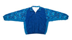 Nike - Blue Two-Tone Patterned Windbreaker 1990s X-Large Vintage Retro
