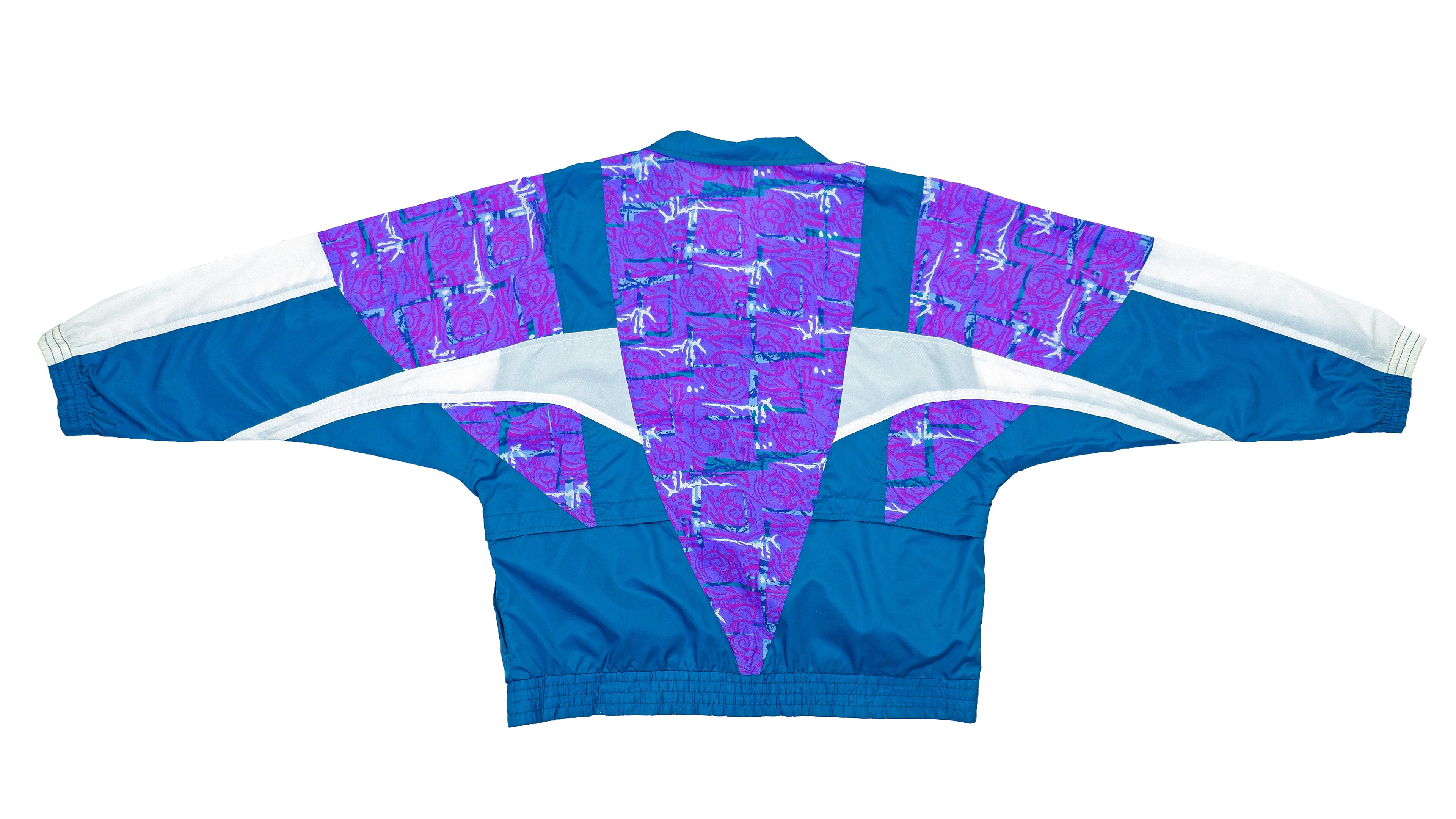Nike - Blue & Purple Crazy Pattern Windbreaker 1990s Medium Vintage Retro