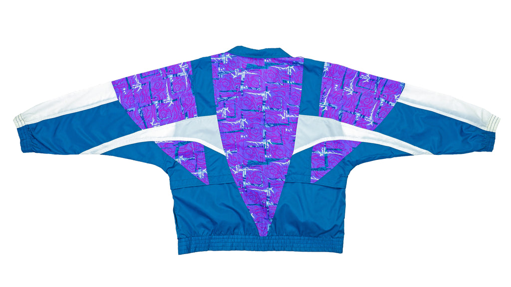 Nike - Blue & Purple Crazy Pattern Windbreaker 1990s Medium Vintage Retro