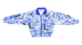 Reebok - Blue Crazy Patterned Windbreaker 1990s Medium Vintage Retro 