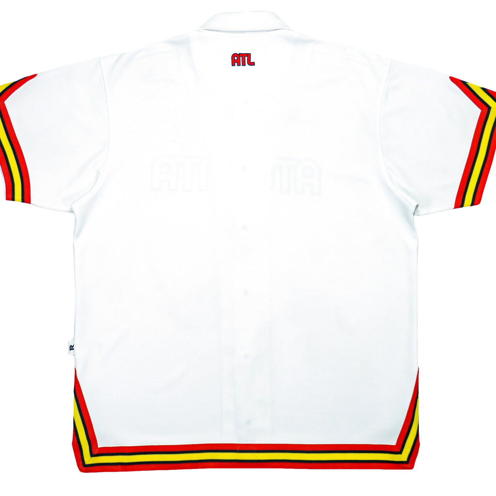 Nike - White Atlanta Button Up T-Shirt 1990s XX-Large Vintage Retro NBA Basketball 
