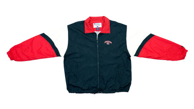 Champion - Black, Red & White Tri-color Windbreaker 1990s X-Large