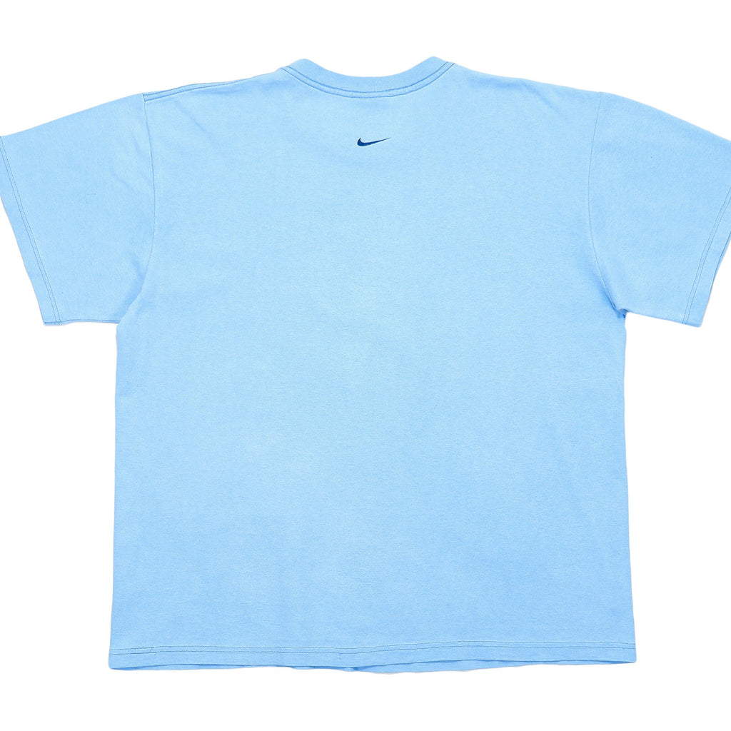 Nike - Light Blue Spell-Out T-Shirt 1990s Medium Vintage Retro 