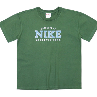 Nike - Green Spell-Out T-Shirt 1990s Small