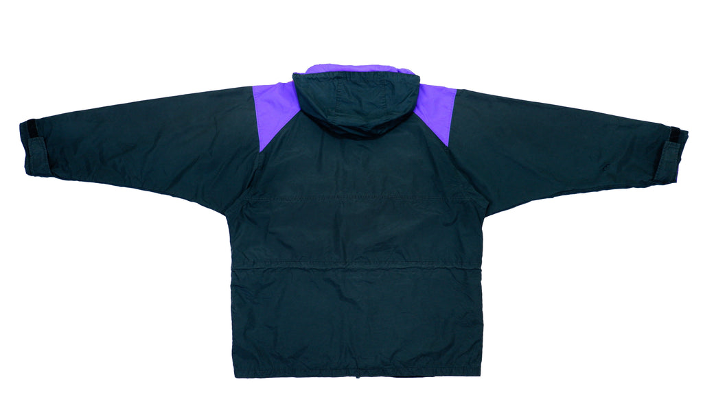 Columbia - Black Hooded Jacket 1990s X-Large Vintage Retro 