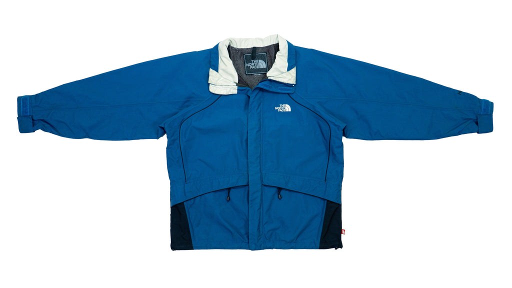 The North Face - Blue and Black Zip Up Jacket 1990s Large Vintage Retro 