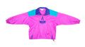 Columbia - Pink & Blue 1/4 Zipped Windbreaker 1990s Medium Vintage Retro 