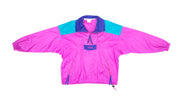 Columbia - Pink & Blue 1/4 Zipped Windbreaker 1990s Medium Vintage Retro 