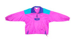 Columbia - Pink & Blue 1/4 Zip Windbreaker 1990s Medium
