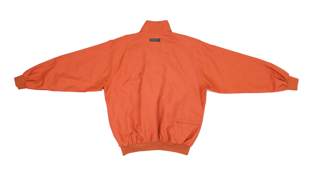 Ellesse - Orange 1/4 Zip Bomber Pullover 1990s Large Vintage Retro